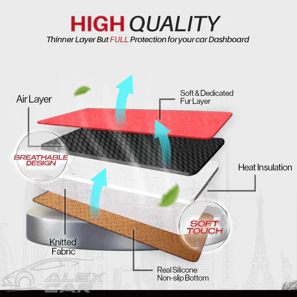 Apex Custom Fit Dashboard Mat Cover For Sedan, Hatchback, MPV, Truck, SUV etc.